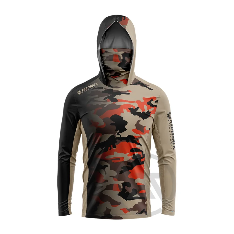 Hunting Outdoor Apparel - 라이트트랙 마스크 후드 낚시복 UPF50 자외선