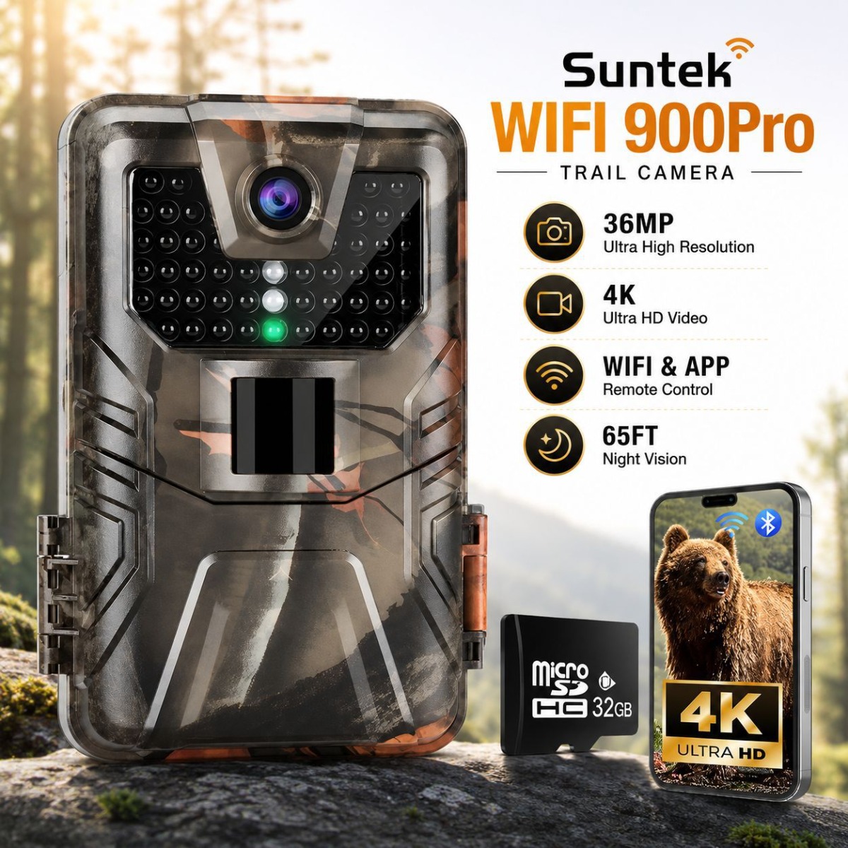 Outdoor Hunting Camera Wireless - 4K 야외 와이파이 사냥 카메라 앱