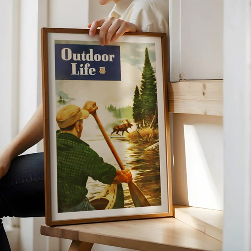 빈티지 다채로운 낚시 포스터, 사냥 낚시 보트, 야외  - Outdoor Hunting Paintings 리뷰 및 가격