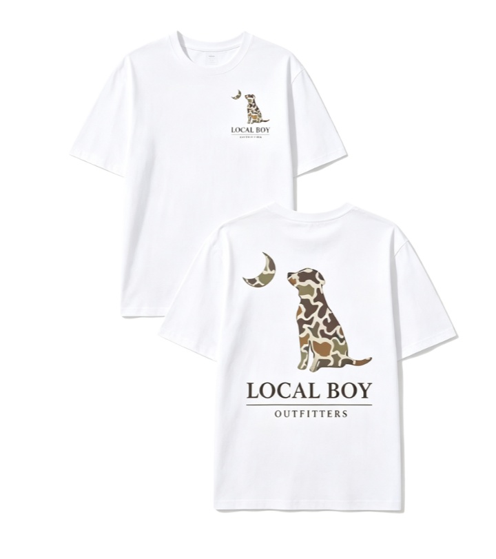 세트 로컬 보이 아웃피터스 카모 도그 & 문 그래픽 티 - Outdoor Hunting Outfitters 리뷰 및 가격
