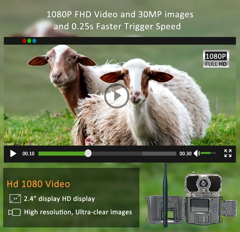 4G 사냥용 트레일 카메라 30MP/1080P 무선 야 - Outdoor Hunting Camera Wireless 리뷰 및 가격