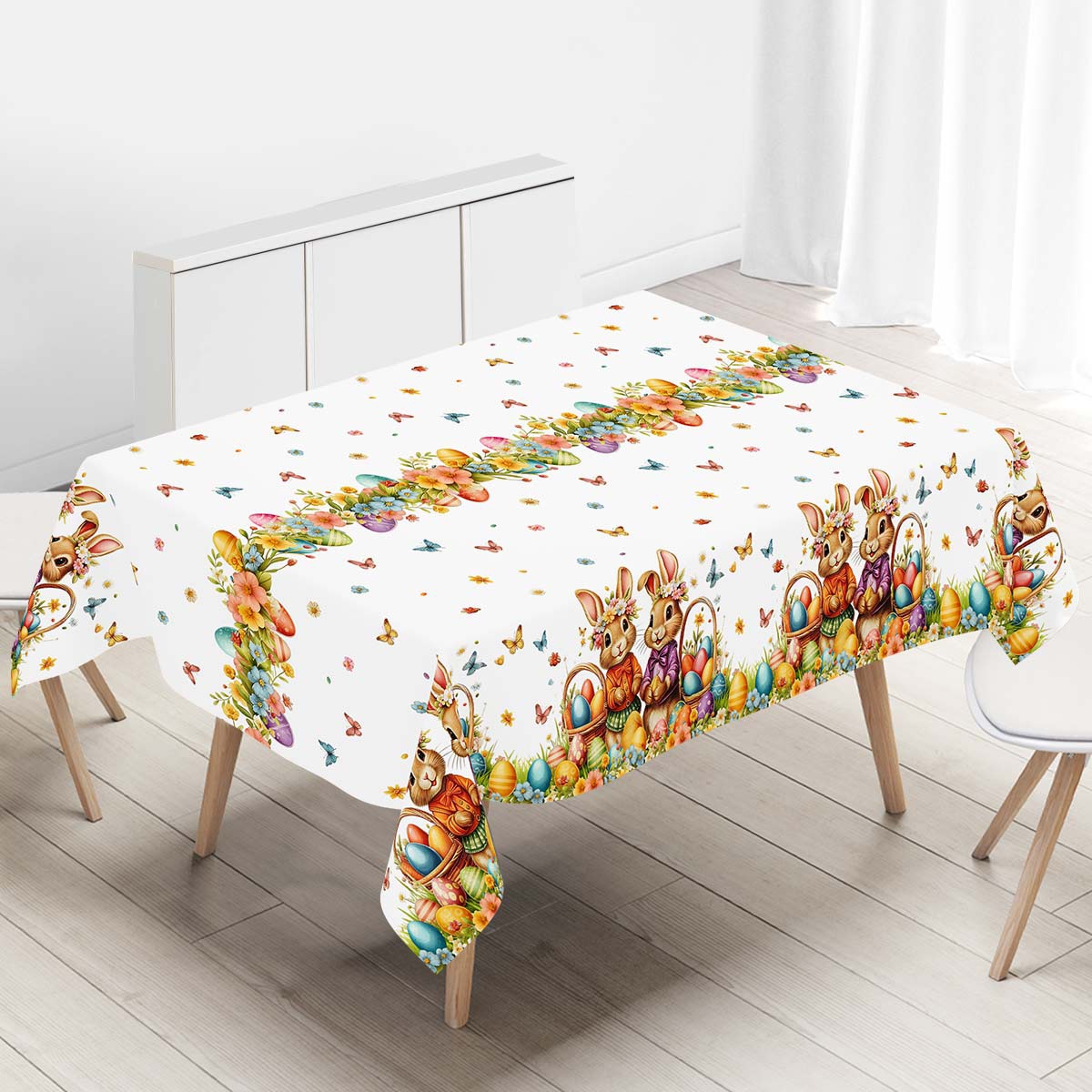 130*220cm 부활절 귀여운 토끼 식탁보 계란 사냥 - Outdoor Hunting Table 리뷰 및 가격