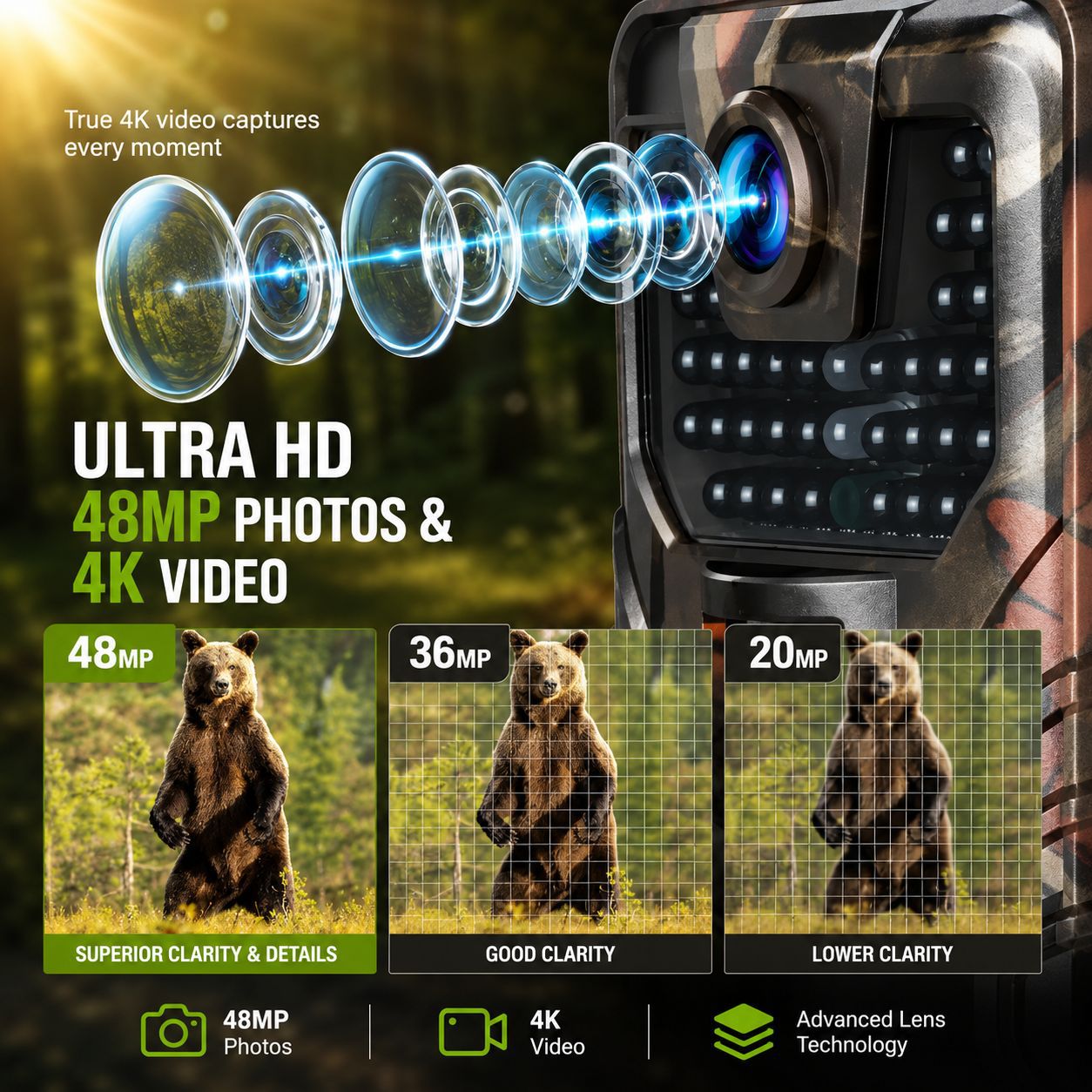 4K 야외 와이파이 사냥 카메라 앱 제어 트레일 카메라 - Outdoor Hunting Camera Wireless 리뷰 및 가격