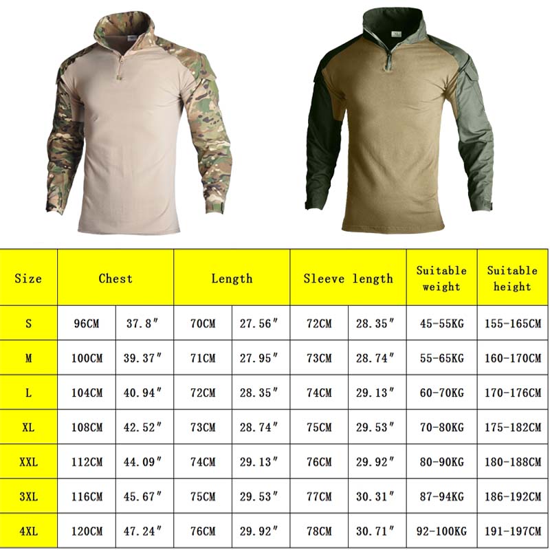 남성용 코튼 쿼터 지퍼 카모플라주 긴팔 전술 셔츠, 등 - Hunting Outdoor Apparel 리뷰 및 가격